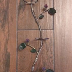 Metal Rose Candleholder