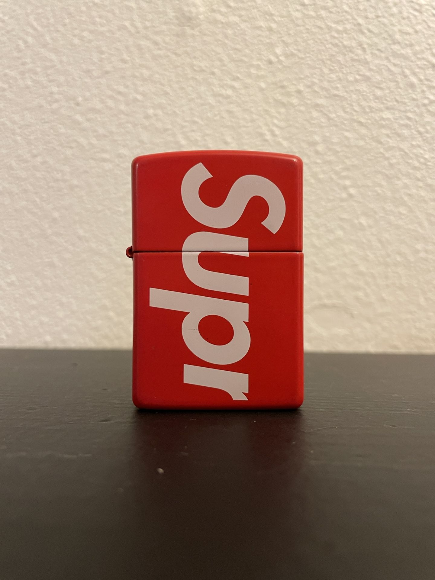 Supreme Zippo Red Lighter SS18 Used