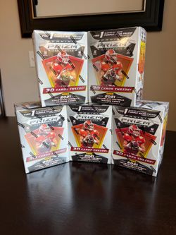 2021 Panini Prizm Draft Picks Football Blaster Box Lot of 5