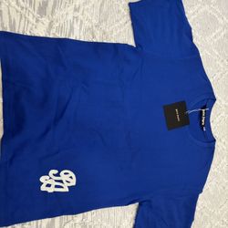 Palm Angels Men's Short Sleeve Size M Blue T-Shirt 100% Cotton