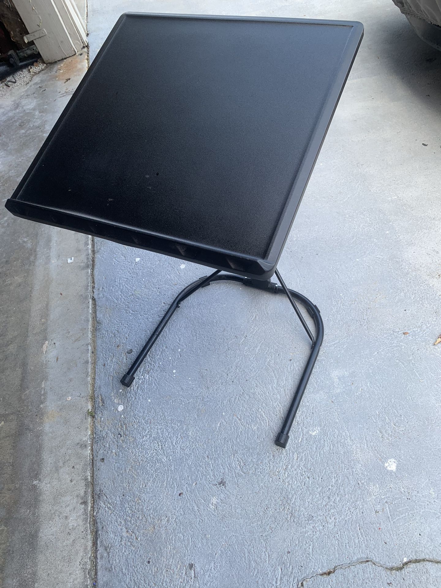 Folding , Adjustable  And Portable TV Tray. 17x17x 30 . Small Desk . Reduced From $20