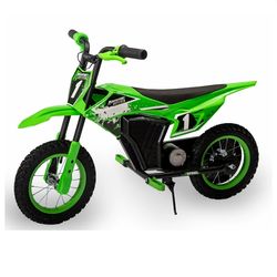 Adventure Force 12V Electric Dirt Bike, Kids Battery Powered Ride on, Ages 5 Years and up, Green