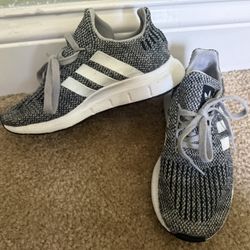 Boys Little Kid Adidas Sneakers Shoes Black White Gray Size 1 