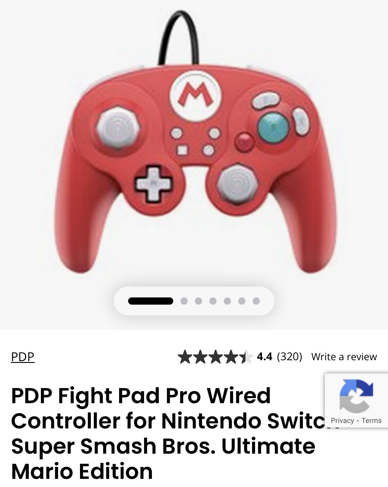 Switch PDP fight pad Pro, Mario, for Nintendo switch, wired ( 10 ft) , pickup Waipahu