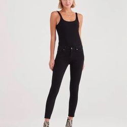 7 for all mankind b(air) denim the ankle skinny black