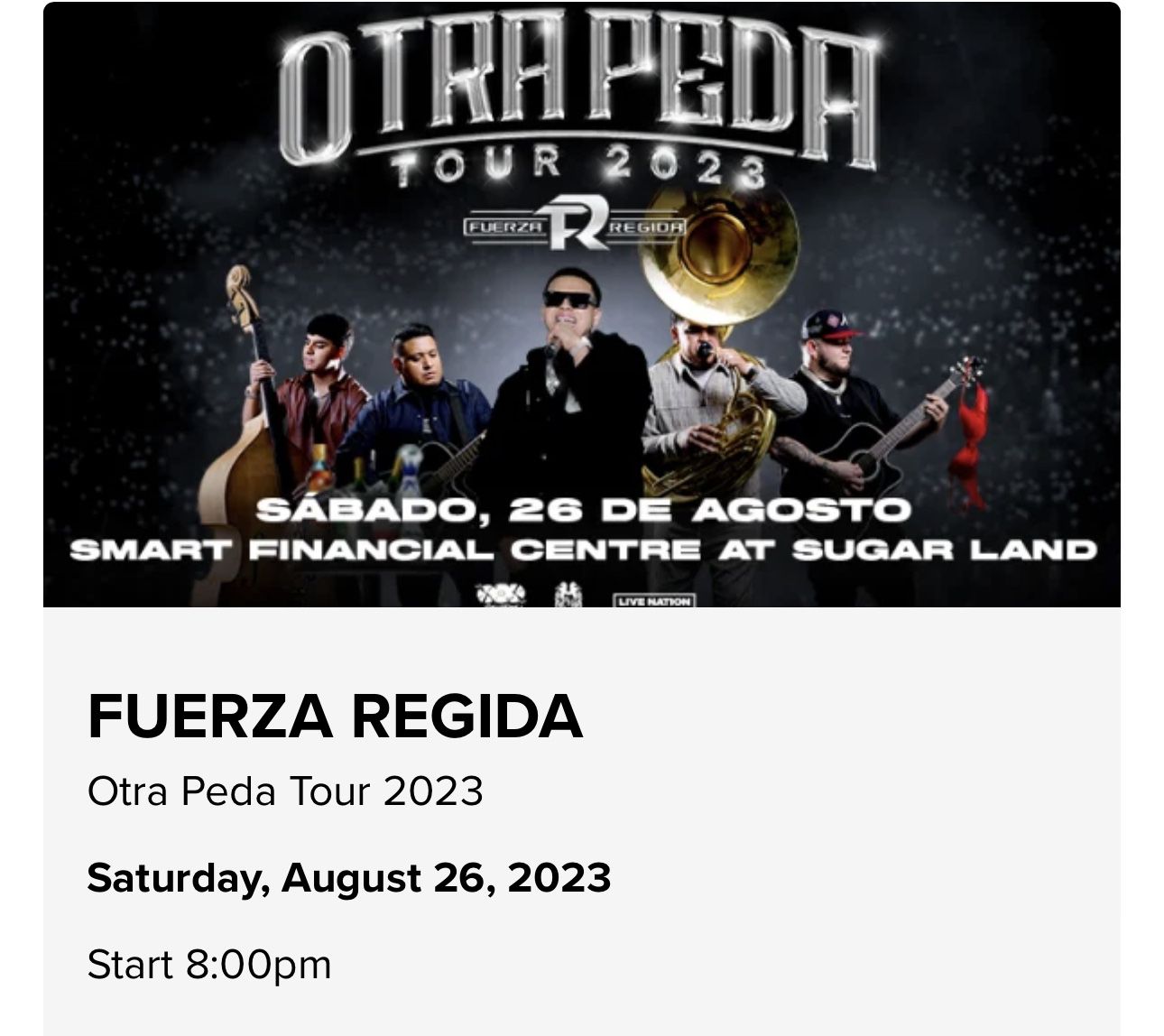 Fuerza Regida Suite Tickets 