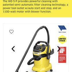 Karcher WD5P Wet-Dry Shop Vacuum & Blower with Attachments