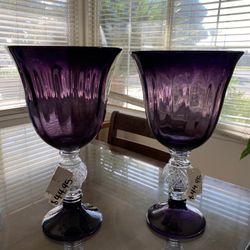 New Crystal Plum Vases 