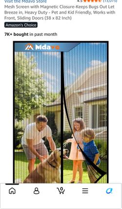 Magnetic Mesh Screen Door, new