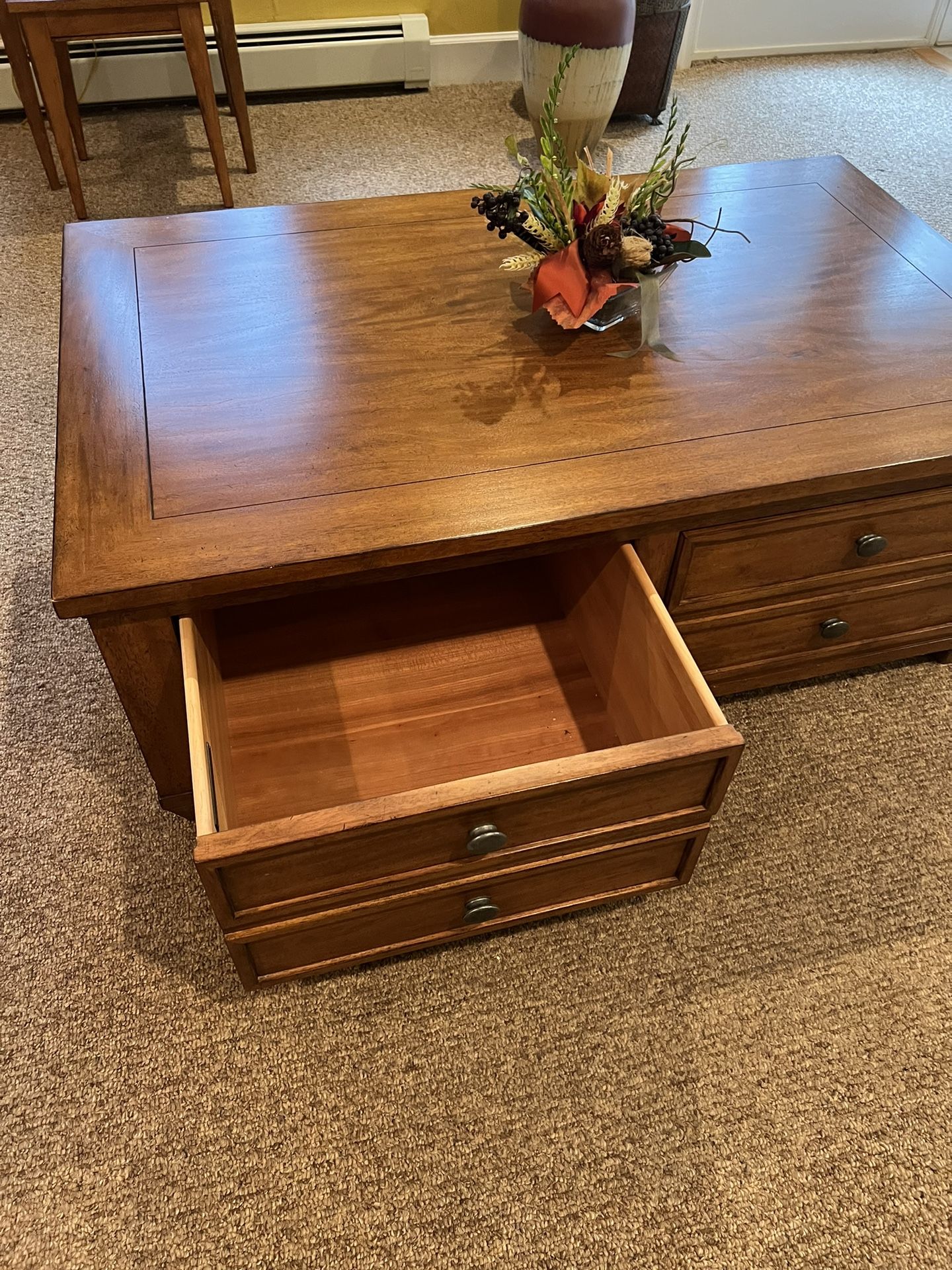 Ethan Allen Solid Wood Cassidy Coffee Table. Ethan Allen solid wood