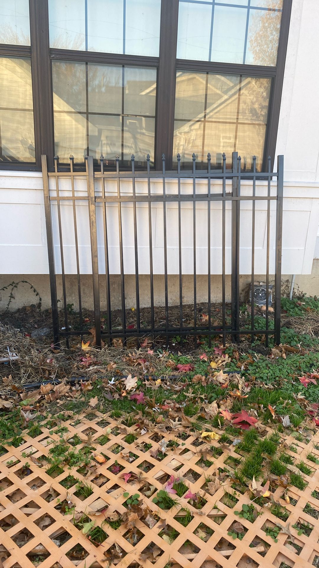 Two 60” By 60” Black Aluminum Fence Gates