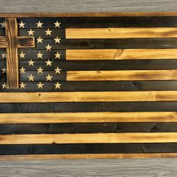 Handmade Wooden Flag