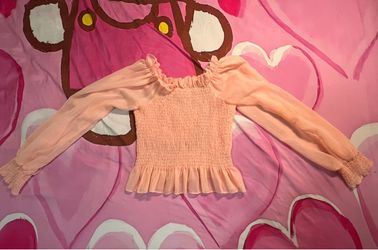 Pink tulle top