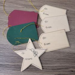 Wooden Ornaments/Gift Tags! Ready to paint/craft!