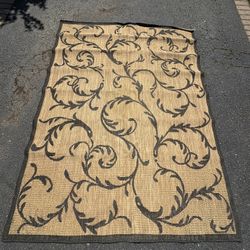 Outdoor Patio Rut Carpet 5’3 X 7’4 