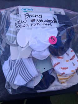 Baby socks, hats, mittens