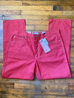 Vintage Pj Mark  Straight Fit Red Premium Denim Jeans Men’s Size 42x34 New