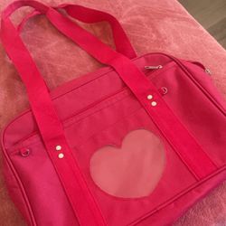 Red Bag w/ Heart Shaped Photo Insert 