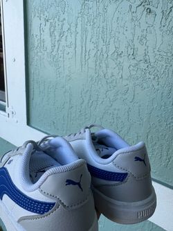 White & Blue Puma - Size 10