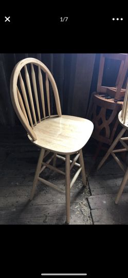 Amish made 30” pub bar kitchen height stools chairs