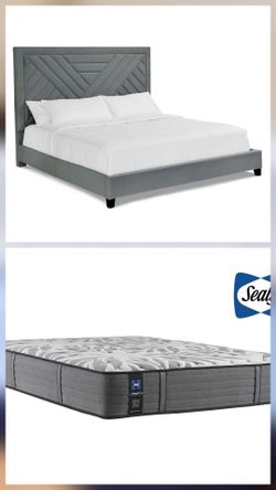 ⚡️RED TAG SALE! Brand new king size bedframe includes mattress set