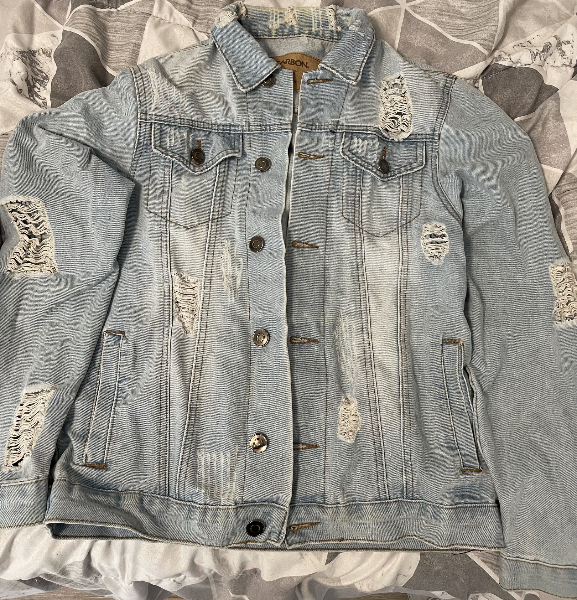 Men’s M Denim Ripped Jacket