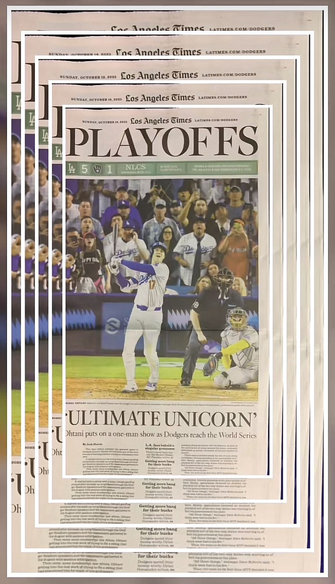 GREATEST DODGERS GAME OHTANI LOS ANGELES TIMES