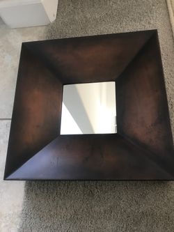 Crate & Barrel rustic metal with mirror wall art