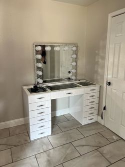Furniture vanity with LED