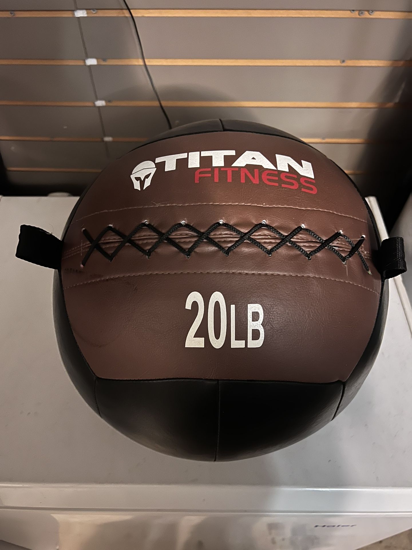 20lb Soft Leather Medicine Ball Titan