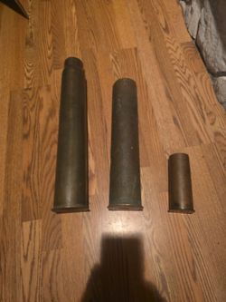 Vintage brass war shells
