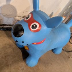 Blue Bouncy Dog