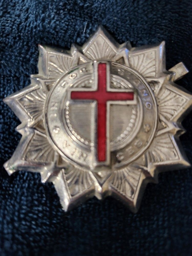 19th Century Knights Templar Freemason Badge
