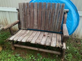 Large wood bench