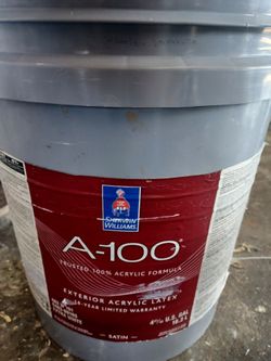 5 Gallons Exterior Satin Light Gray Paint 