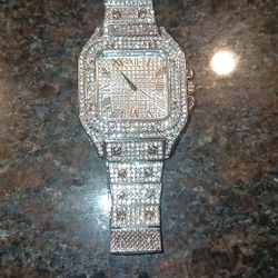 Iced Out Vvs Moissanite Watch