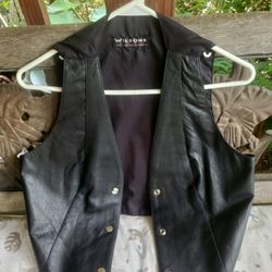vintage women's leather vest