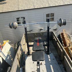 Bench Set and Weights 