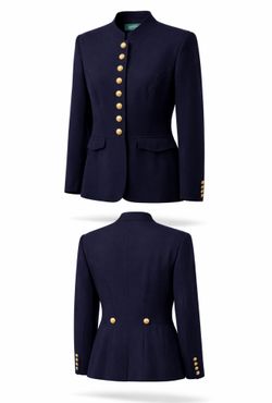 Ralph Lauren Military Officer Jacket-Green Label, Midnight Blue, Size 14 L