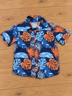Boys’ Tropical Button-Up Shirt- 3T