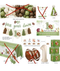 Football Decor/ First Birthday Decor/ First Year Down