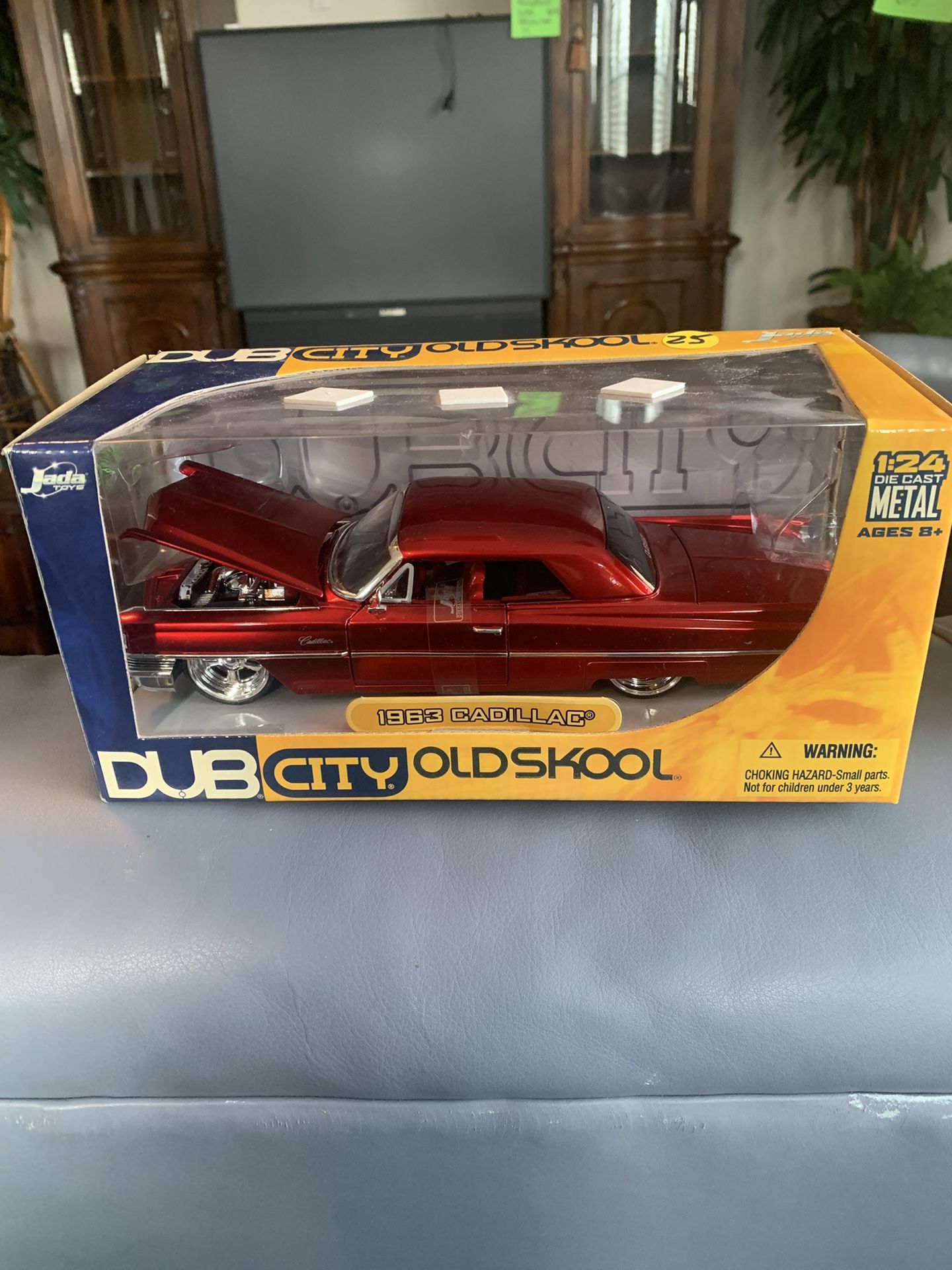 1963 Cadillac Red Jada Dub City Old Skool 1:24 Scale Die Cast NEW