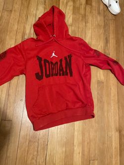 Red jordan hoodie
