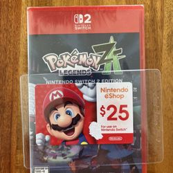 Pokemon Legends Z-A Switch 2 Edition Sealed And 25$ Eshop Card