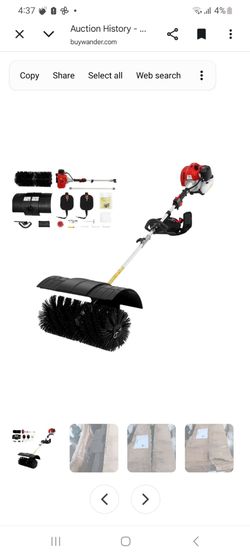 52cc 2 stroke  2.3 hp walk behind sweeper