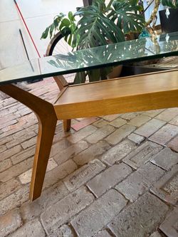 Mid Century Modern glass coffee table
