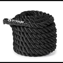 Black Poly Dacron Battle Ropes 50ft