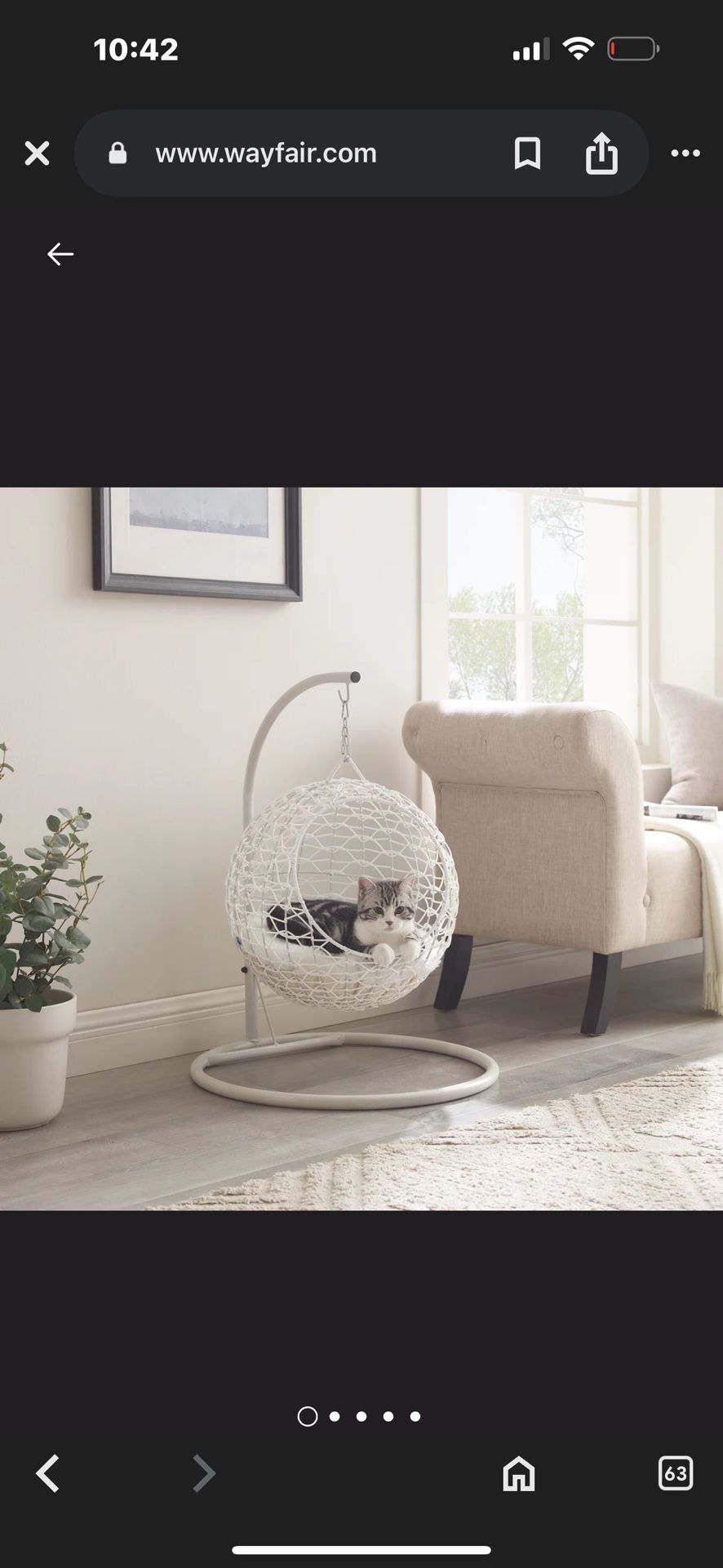 Custom Dog & Cat Swing Chair β Modern Pet Furniture