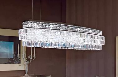 Beautiful modern crystal chandelier - 47 long by 15 high