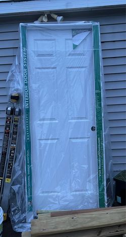 Mastercraft® 32"W × 80"H Prefinished Brite White 6-Panel Prehung Interior Door
